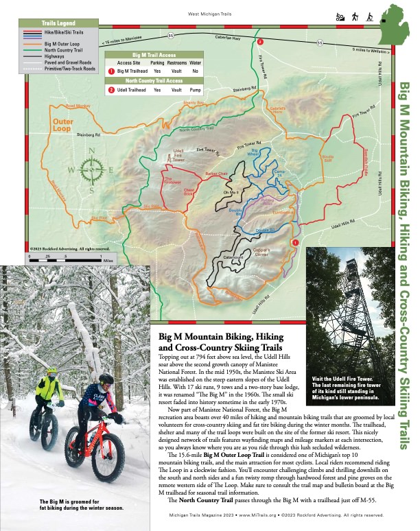 Michigan Trails Magazine Trail Map